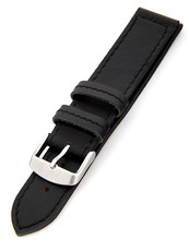Unisex kožený čierny remienok k hodinkám H-5-A