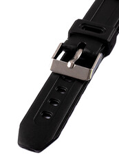 Unisex plastový čierny remienok k hodinkám P013