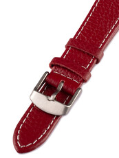 Unisex kožený červený remienok k hodinkám W-00-D