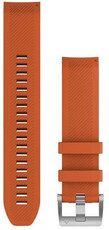Remienok Garmin QuickFit 22mm, silikónový, oranžový, strieborná spona (Marq, Marq 2)