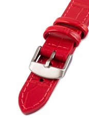 Unisex kožený červený remienok k hodinkám W-140-E