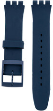 Unisex tmavo modrý silikónový remienok pro hodinky Swatch 19mm