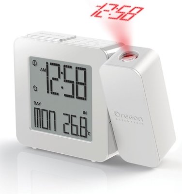 Digitální budík s projekcí času a vnitřní teploty RM338PW PROJI