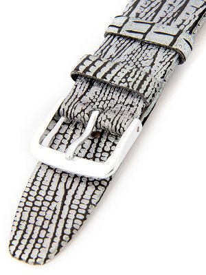 Dámský koženkový stříbrný řemínek k hodinkám R-SV1