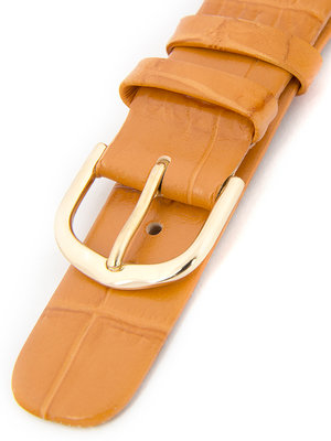 Dámsky kožený oranžový remienok k hodinkám W-414-D