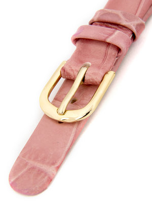 Dámsky kožený ružový remienok k hodinkám W-414-B