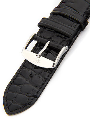 Pánsky kožený čierny remienok k hodinkám ZRC-BK2