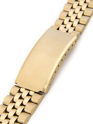 Unisex kovový zlatý náramok na hodinky AU-092