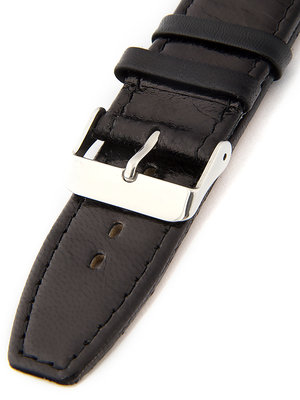 Unisex kožený čierny remienok k hodinkám W-309-L1