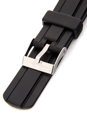 Unisex plastový čierny remienok k hodinkám P064