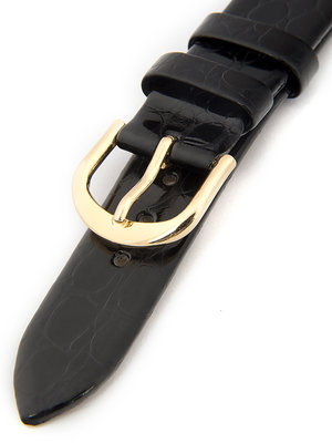 Dámsky kožený čierny remienok k hodinkám R1-BK3