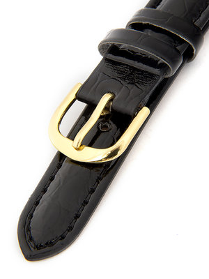 Dámsky kožený čierny remienok k hodinkám R2-BK2