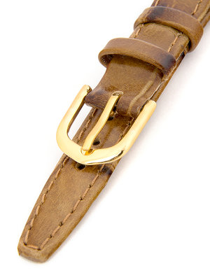 Dámsky kožený hnedý remienok k hodinkám A-91