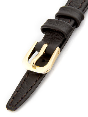 Dámsky kožený tmavo hnedý remienok k hodinkám R3-DBR2