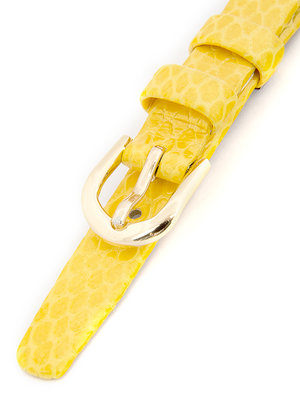 Dámsky kožený žltý remienok k hodinkám R1-YL1