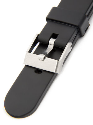 Unisex plastový čierny remienok k hodinkám P009