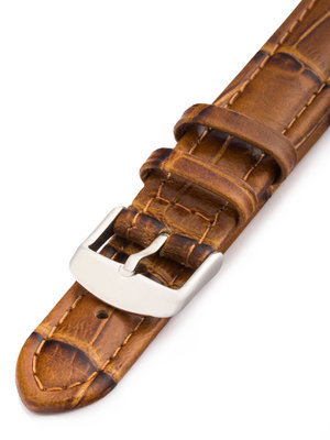 Unisex kožený hnedý remienok k hodinkám ZC-76