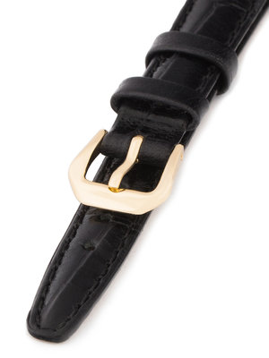 Dámsky kožený čierny remienok k hodinkám R1-BK4