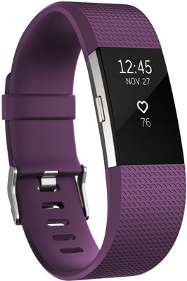 Fitbit Charge 2 Plum Silver - Small FB407SPMS-EU