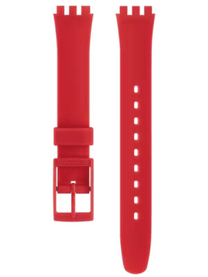 Dámsky červený silikónový remienok k hodinkám Swatch ALR124C