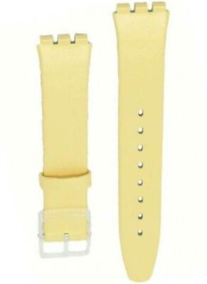 Unisex žltý kožený remienok k hodinkám Swatch ASFK155
