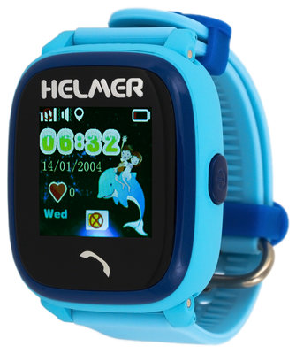 Helmer LK704 modré s GPS lokátorem a dotykovým displejem