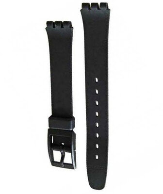 Dámsky čierny plastový remienok k hodinkám Swatch AL0000 14mm