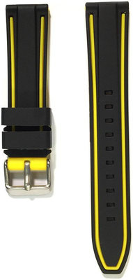 Unisex silikónový čierno-žltý remienok k hodinkám Prim RJ.15326.2018.9010.A.S.L.B