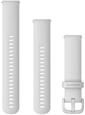 Remienok Garmin Quick Release 20mm, silikónový, biely, biela pracka (Venu, Venu Sq, Venu 2 plus ai.) + predĺžená časť