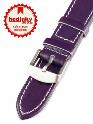 Unisex kožený fialový remienok k hodinkám W-00-H