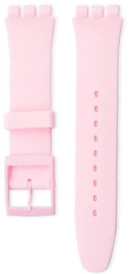 Unisex ružový silikónový remienok pro hodinky Swatch 17mm