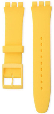 Unisex žltý silikónový remienok pro hodinky Swatch 17mm