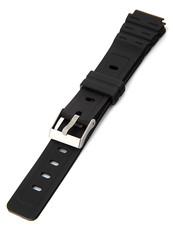 Unisex plastový čierny remienok k hodinkám P068