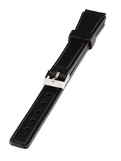Unisex plastový čierny remienok k hodinkám P018