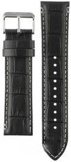 Čierny kožený remienok Orient UL006012J0, strieborná pracka (pre model RA-KV00)