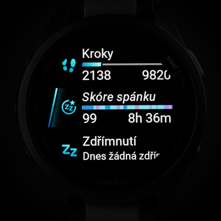 AMOLED displej u Forerunneru 165
