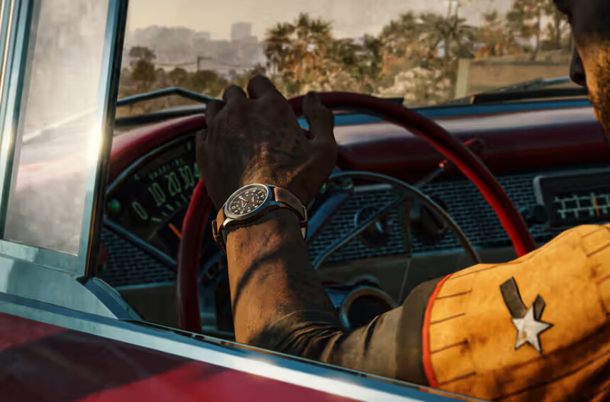 Hamilton Khaki Field ve hře Far Cry 6. Zdroj: https://hypebeast.com/