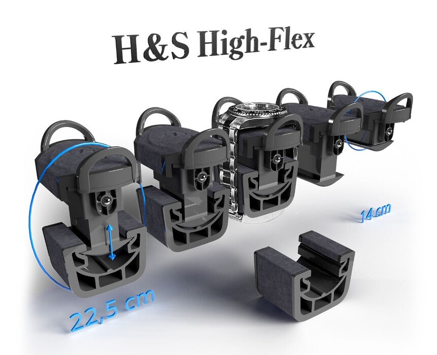 Pri kvalitných naťahovačoch sa dá upraviť veľkosť vankúšikov, aby hodinky perfektne sedeli.