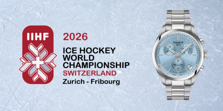 Tissot PR 100 IIHF 2026 – Hokejová edícia v bledomodrom