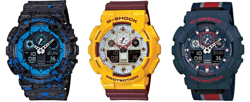 G-Shock GA-100 barevné varianty