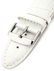 Unisex kožený biely remienok k hodinkám HYP-01-WHITE
