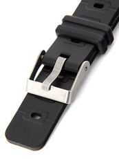 Unisex plastový čierny remienok k hodinkám P019