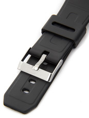 Unisex plastový čierny remienok k hodinkám P046