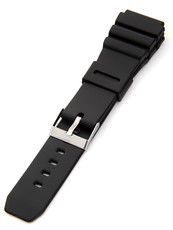 Unisex plastový čierny remienok k hodinkám P058