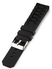 Unisex silikónový čierny remienok k hodinkám SC-02A