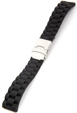 Unisex silikónový čierny remienok k hodinkám SC-03A