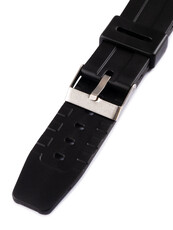 Unisex plastový čierny remienok k hodinkám P091