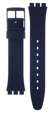 Unisex modrý silikónový remienok k hodinkám Swatch AGN718
