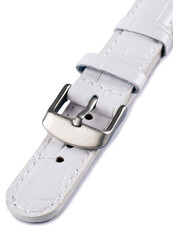 Unisex kožený biely remienok k hodinkám W-080-D
