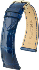 Tmavo modrý kožený remienok Hirsch London M 04307180-1 (Aligátorí koža) Hirsch selection